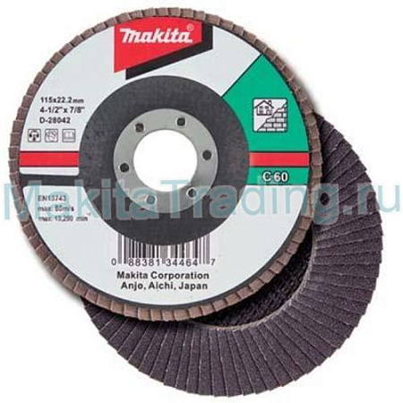 Лепестковый шлифовальный диск Makita D-28189 115x22.23мм K120