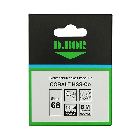 Биметаллическая коронка D.BOR COBALT M42 140*38 мм HS-BIM-CO-38-140