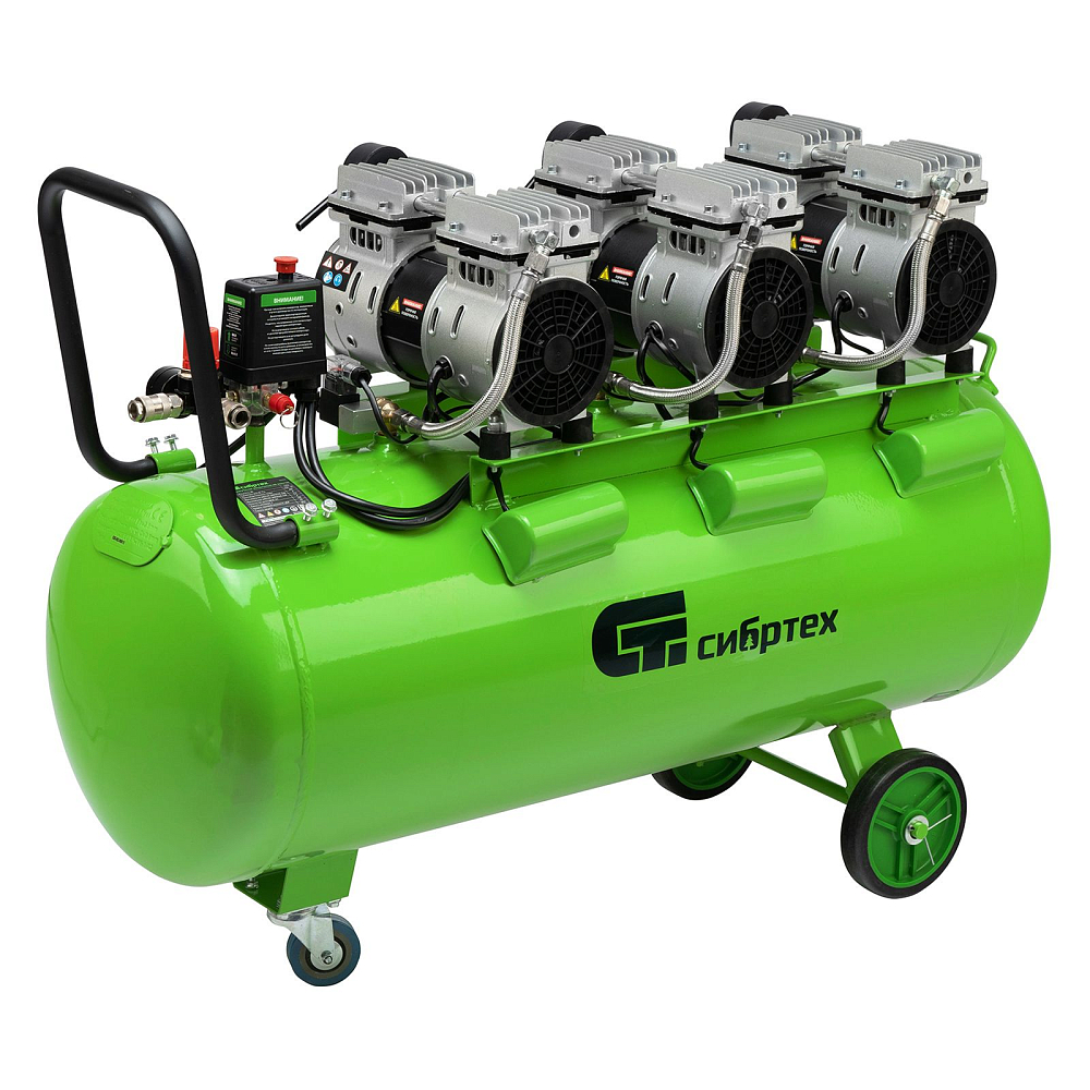 Компрессор безмаслянный малошумный МБ 2250/100 Сибртех 58008