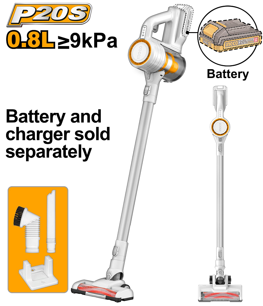 Аккумуляторный пылесос INGCO CVLI20061