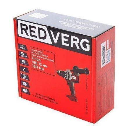 Шуруповерт аккумуляторный ударный бесщеточный RedVerg RD-IS18BLCM/U