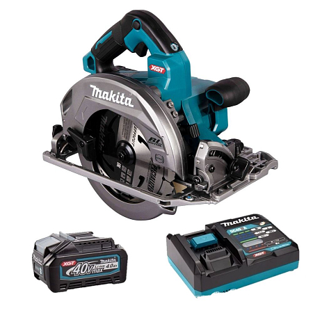 Аккумуляторная дисковая пила XGT Makita HS004GZ01 + аккумулятор 4 Ач (BL4040) и быстрое зарядное устройство (DC40RA) в подарок