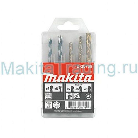 Набор свёрл HSS-TiN Makita D-20769 5шт