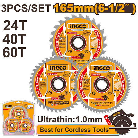 Набор дисков по дереву INGCO TSB16503