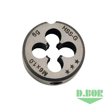 Плашка HSS-G DIN 223 Тип B, M12 x 1.75, 38 х 14 D.BOR W-051-9G31M12-1702D