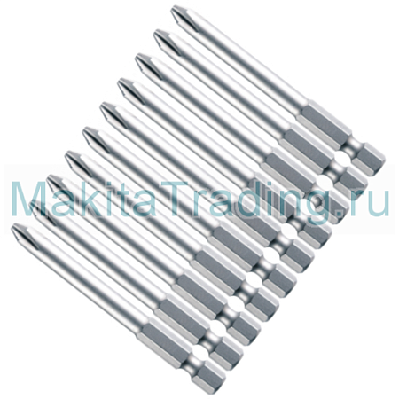 Биты Макита PH3 50мм Torsion 10шт (P-06080)