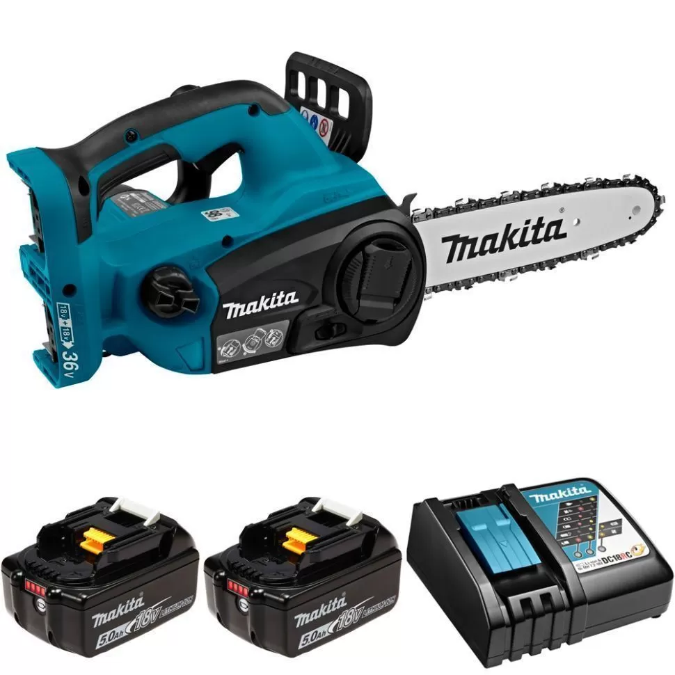 Аккумуляторная цепная пила Makita DUC302Z + батарея BL1850B 2шт + зарядка DC18RC