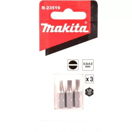 Набор насадок SL 0.5x4.0, 25 мм, 3 шт Makita B-23519
