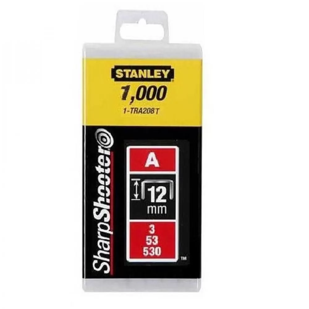 Скоба для степлера Light Duty STANLEY 1-TRA208T, тип A (5/53/530) 12 мм/1/2х1000 шт