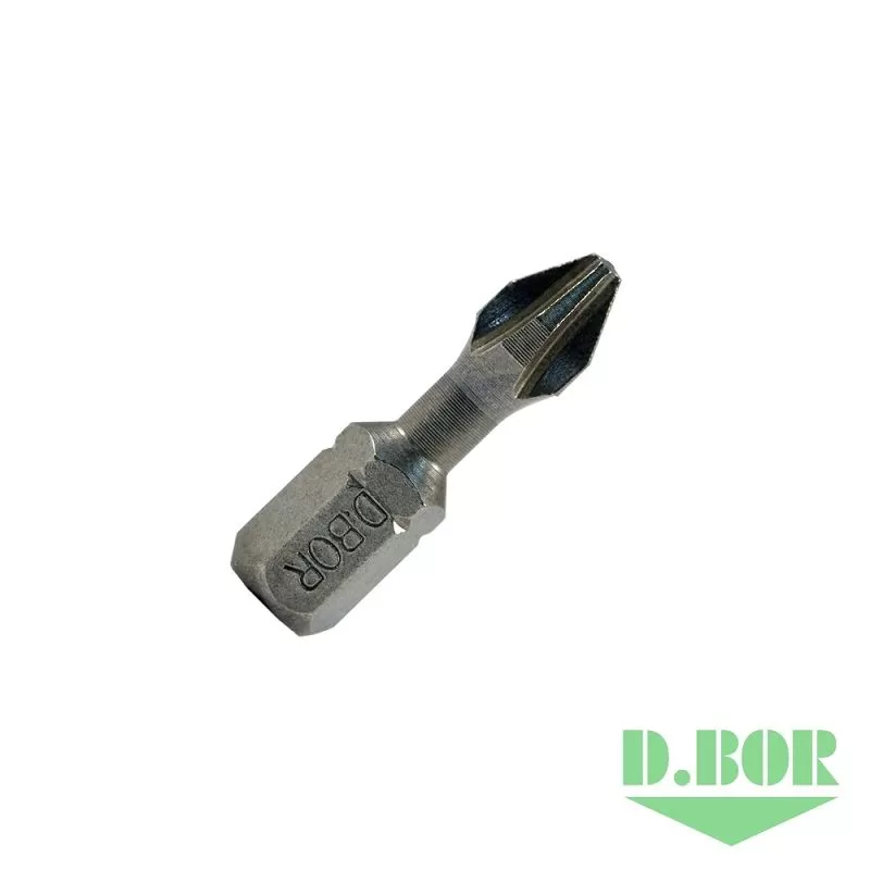 Биты фрезерованные, Ph 2x25 мм, Torsion, C 6,3 (20 шт.) D.BOR D05-DTPH02025020