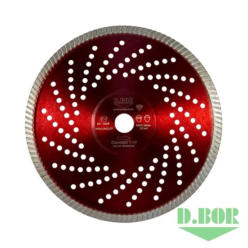 Алмазный диск Standard T-10, 230 x 2,6 x 22,23 D.BOR D-S-T-10-0230-022